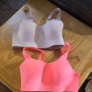 TWO Victoria's Secret Pink and Cream Sports Bras
